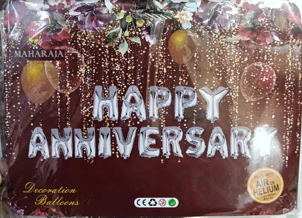 Happy Anniversary Foil (Silver)