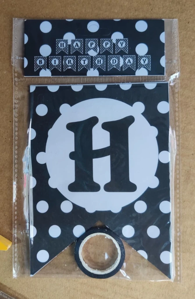 Birthday Banner NO.15 (black)