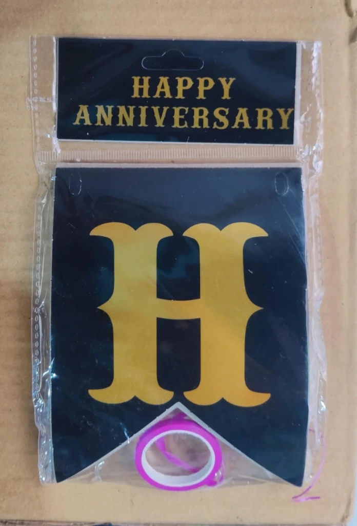Happy anniversary Paper Baner no.30 (black)