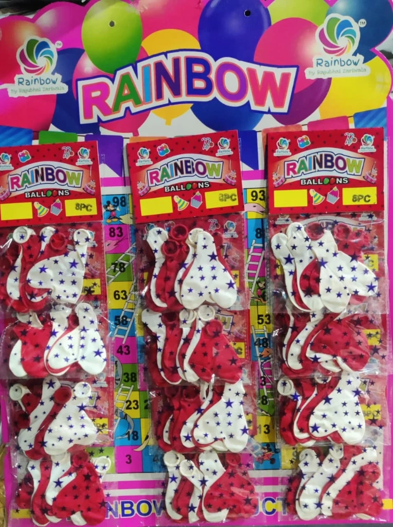 8 pc red/white sheet