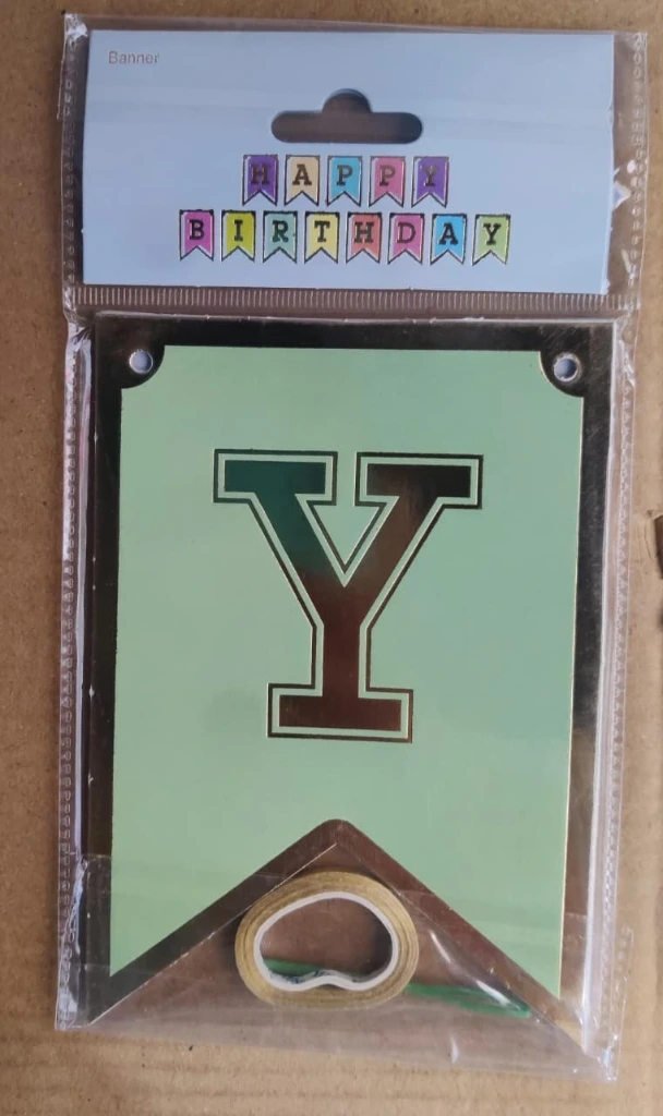 Happy Birthday banner multicolour